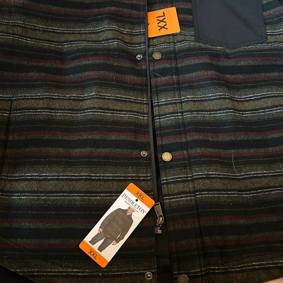 Pendleton Jackets & Coats New Pendleton Mens Wool Blend Shirt Jacket In Green Gold Black